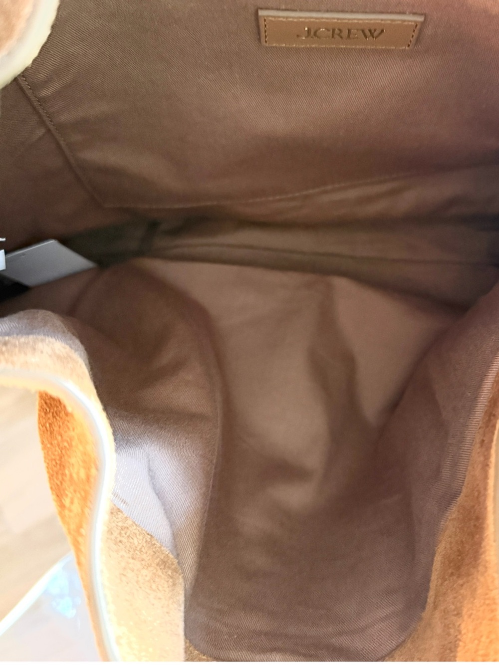 J Crew Camel Color Suede Shoulder Bag - Picture 5 of 10